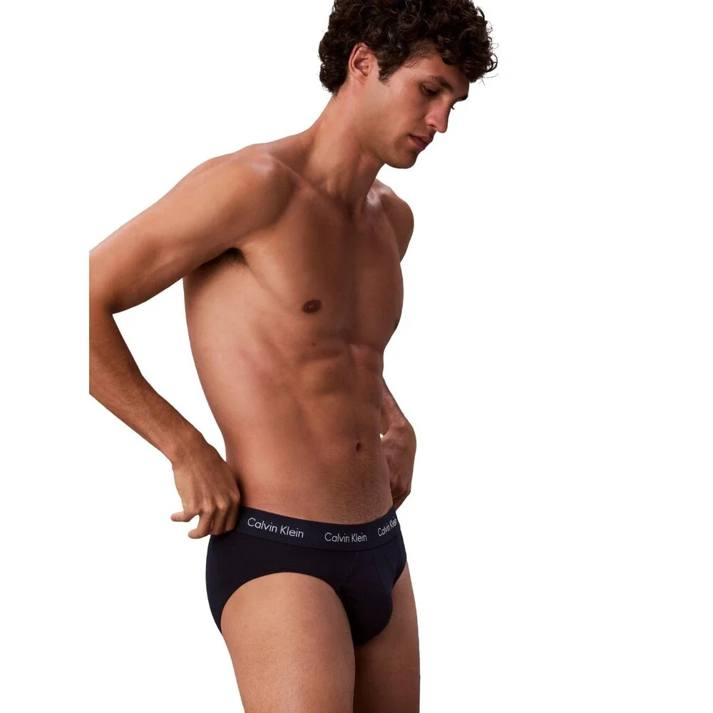 Calvin Klein Underwear Men's Small Multi Cotton Stretch Hip Brief 3-Pack JAX2135
